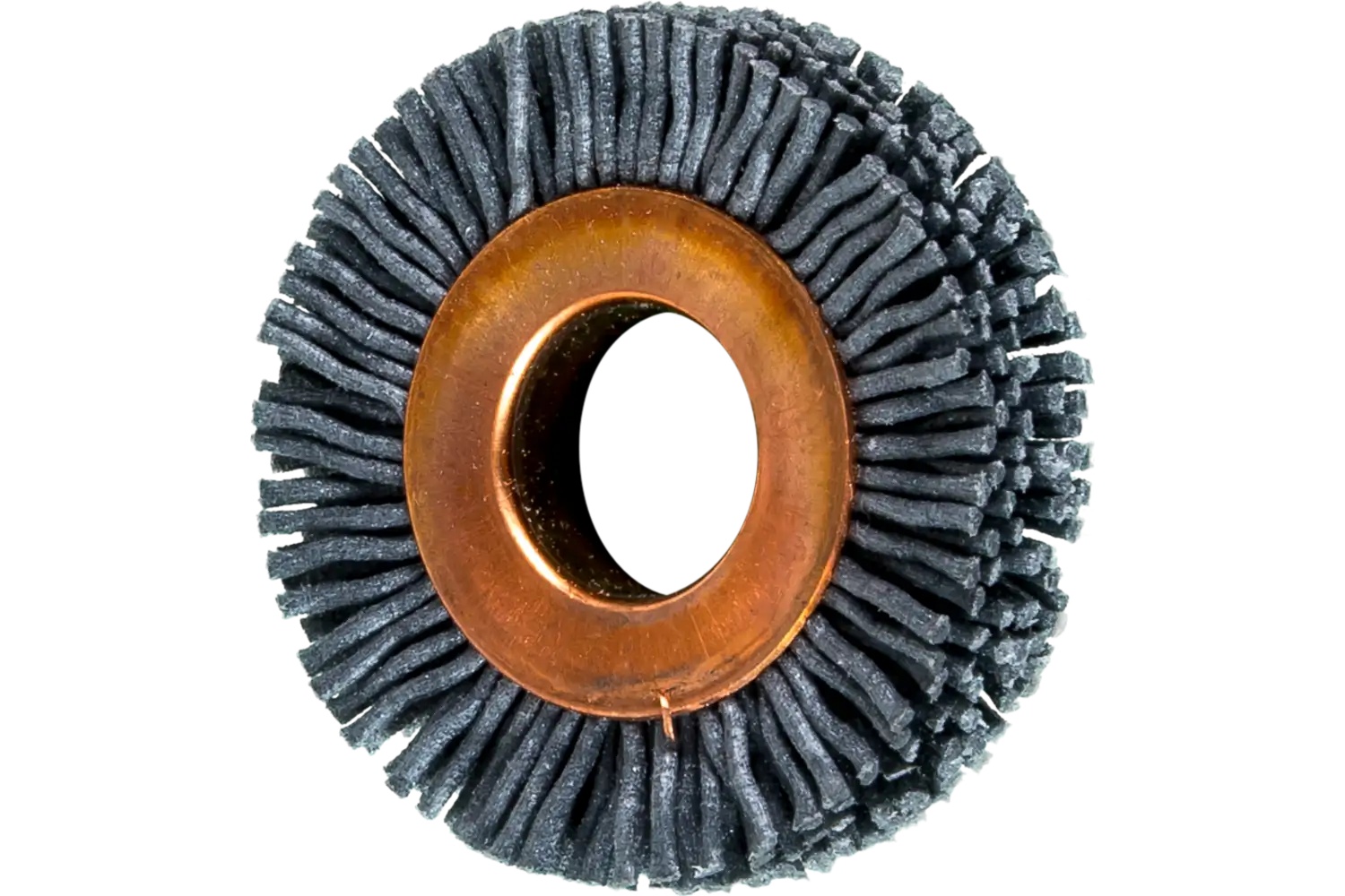 Picture of Pferd M-BRAD® Tube Center Wheel Brush 1-1/2" Dia. .035/180 Grit SiC 1/2" Arbor